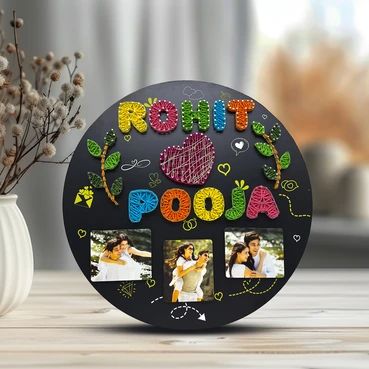 Handmade String Art Frames For Couples